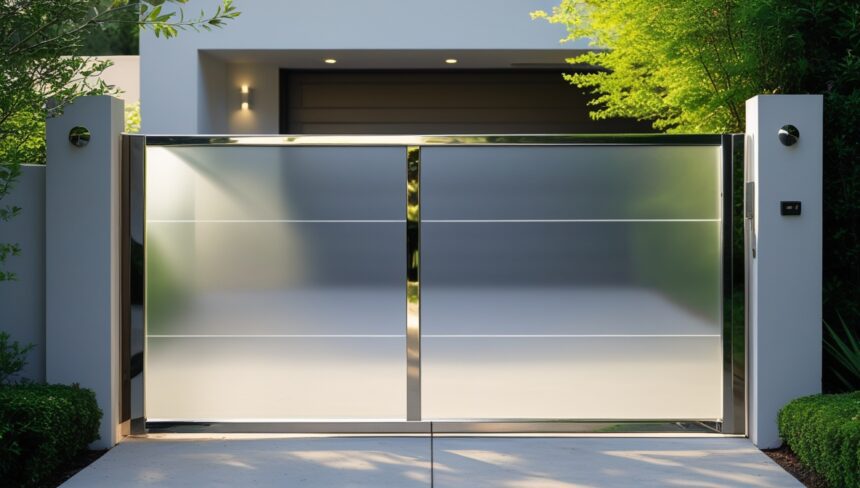 Leonardo Phoenix 10 A sleek contemporary sliding gate adorning 3