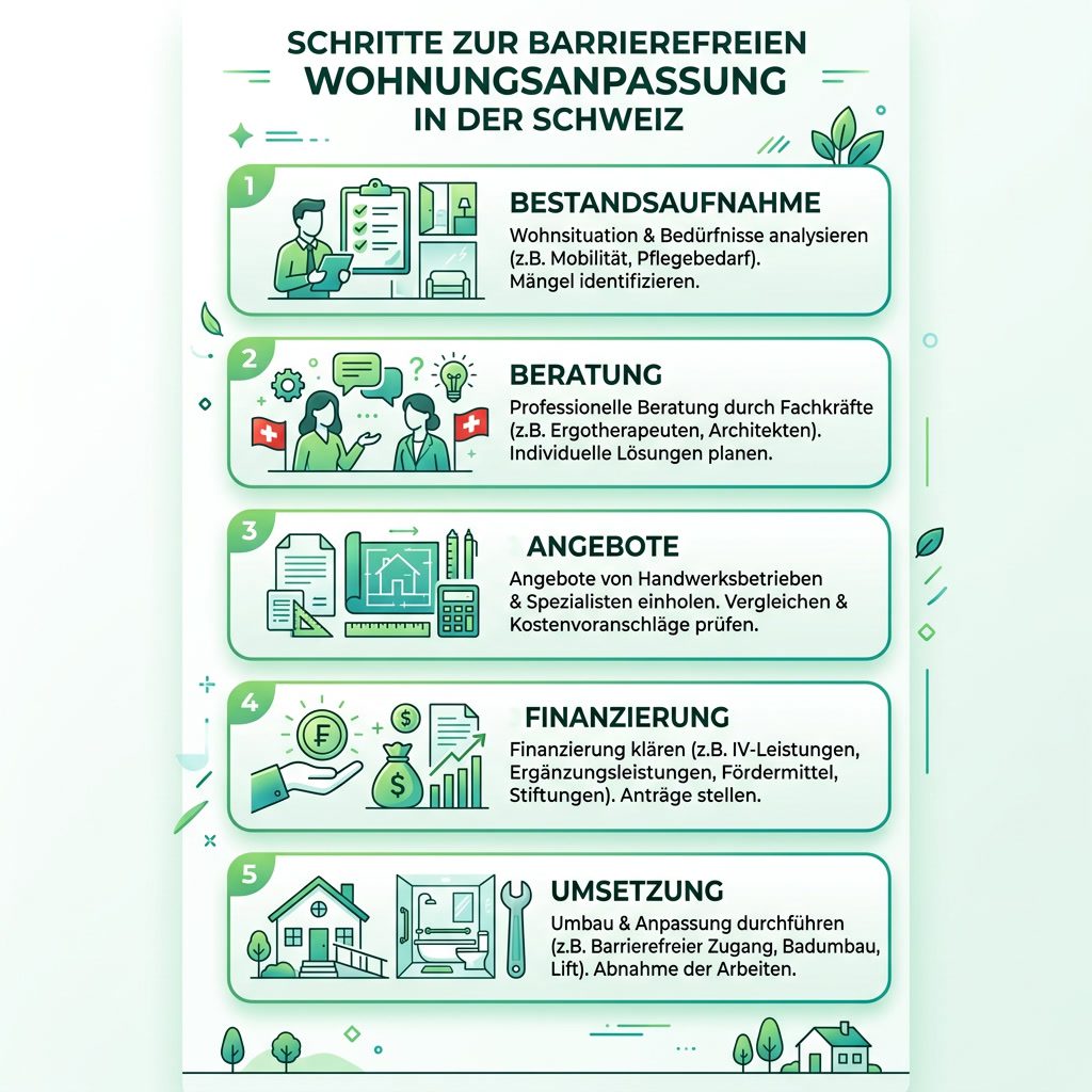 Schritt-für-Schritt-Anleitung zur barrierefreien Wohnungsanpassung in der Schweiz