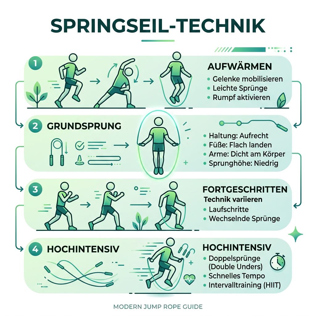 Springseil-Technik: Schritt-für-Schritt-Anleitung für Anfänger
